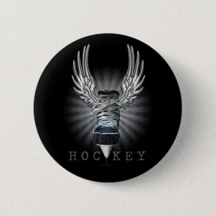 Winged Hockey Button