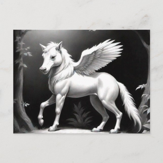 Winged Horse Fantasy Postkarte (Vorderseite)