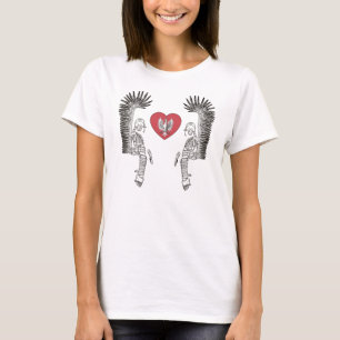 Winged Hussar White Eagle Red Heart Polnischer Pat T-Shirt