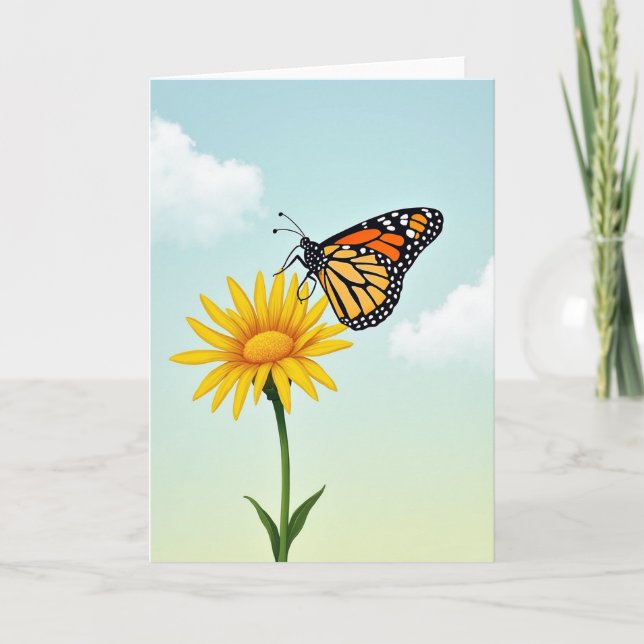 Winged Insect Floral Mothers Day Card Karte (Vorderseite)