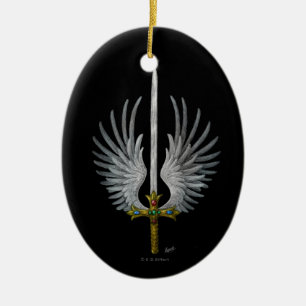 Winged Klinge Keramik Ornament