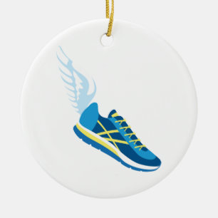 Winged Laufschuh Keramikornament