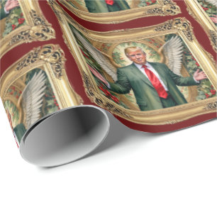 Winged MAGA Trump Vintag-Style Luxury Weihnachten Geschenkpapier