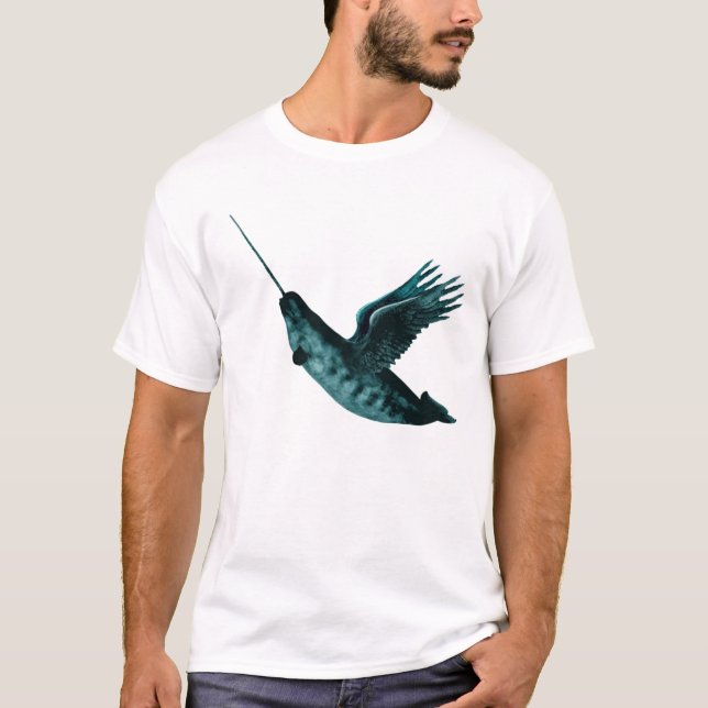 Winged Narwhale T-Shirt (Vorderseite)
