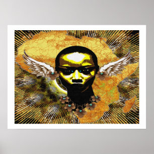 Winged Oars Angel von Afrika Poster
