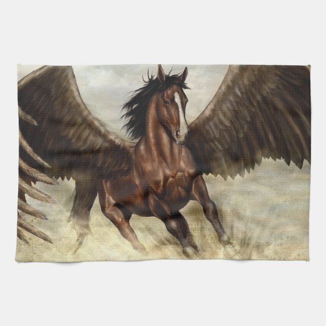 Winged Pegasus   Geschirrtuch (Horizontal)
