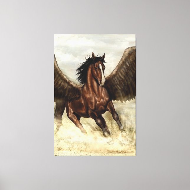 Winged Pegasus Leinwanddruck (Vorderseite)