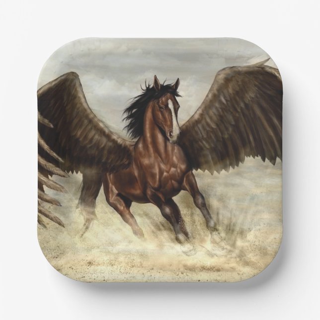 Winged Pegasus Pappteller (Vorderseite)