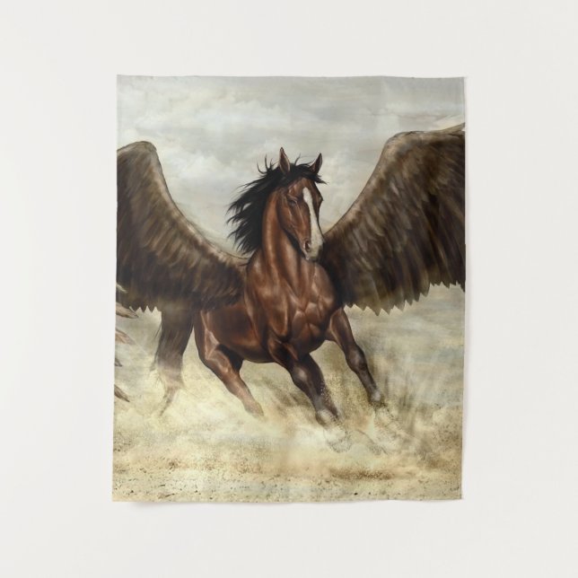 Winged Pegasus Wandteppich (Vorderseite)