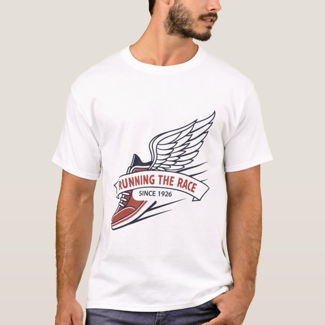 Winged Running Shoe Running The Race Since 1926 Te T-Shirt (Vorderseite)