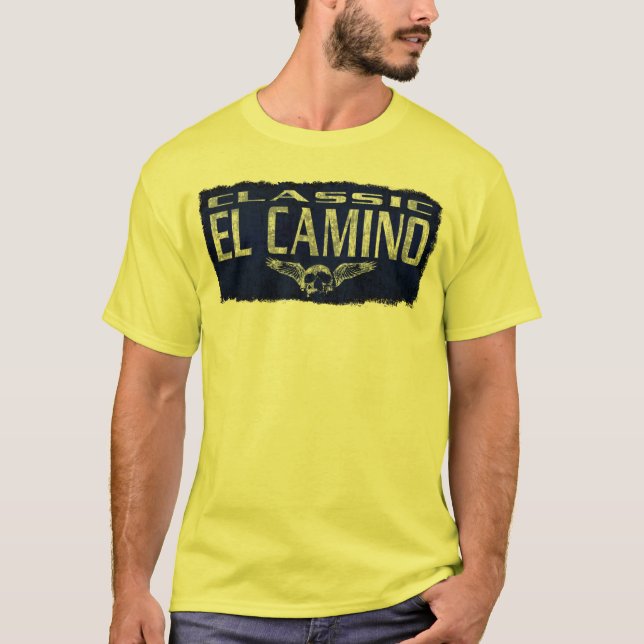 Winged Schädel Chevy EL Camino blauer Klassiker T-Shirt (Vorderseite)