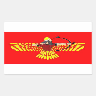 Winged Scheiben-Aufkleber Rechteckiger Aufkleber