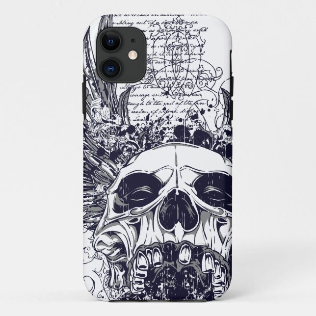 Winged Skull Death Engel iPhone 5 Case Goth Metal (Rückseite)