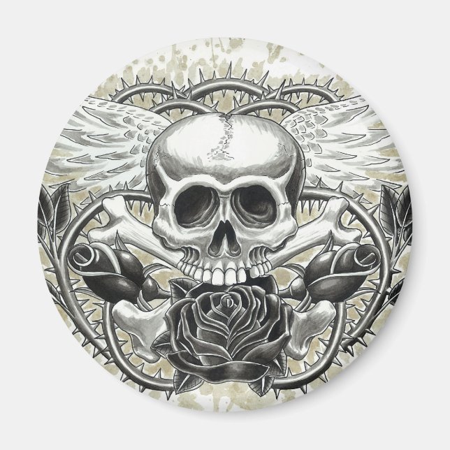 Winged Skull Magnet (Vorne)