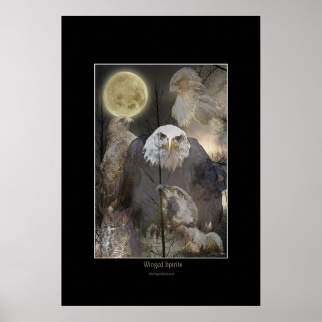 WINGED SPIRITS Raptor Art Poster (Vorne)