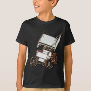 Winged sprinten Sie das gefärbte Auto-Weiß T-Shirt
