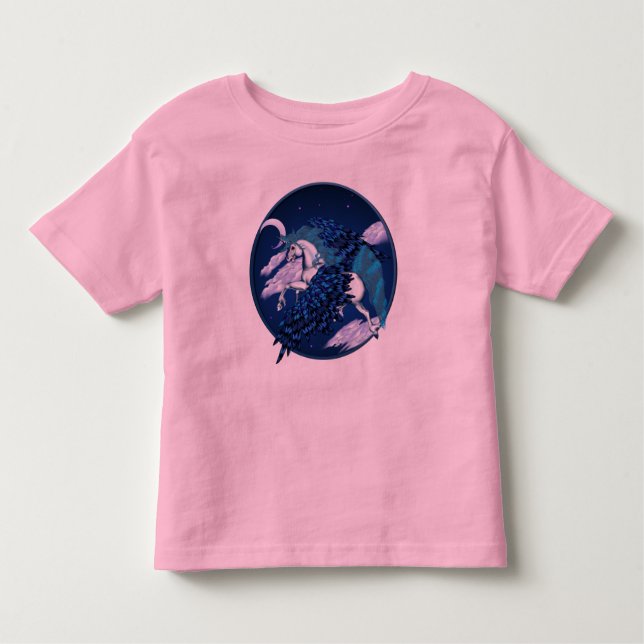 Winged Unicorn-Kreis-Shirts Kleinkind T-shirt (Vorderseite)