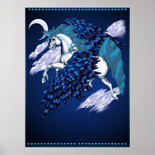 Winged Unicorn Poster (Vorne)