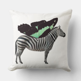 Winged Zebra Throw Kissen