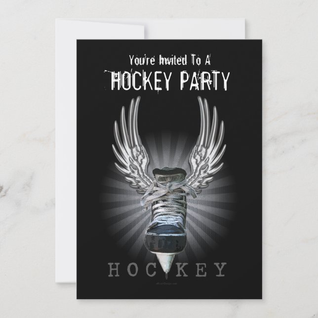 Winghockey-Party Einladung (Vorderseite)