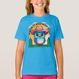 Wingin' It Wild West Style - Niedlicher Bluebird T-Shirt