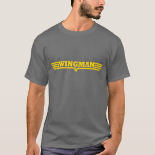 Wingman-goldenes Flügel-Logo T-Shirt