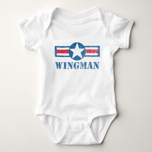 Wingman Vintag Baby Strampler (Vorderseite)