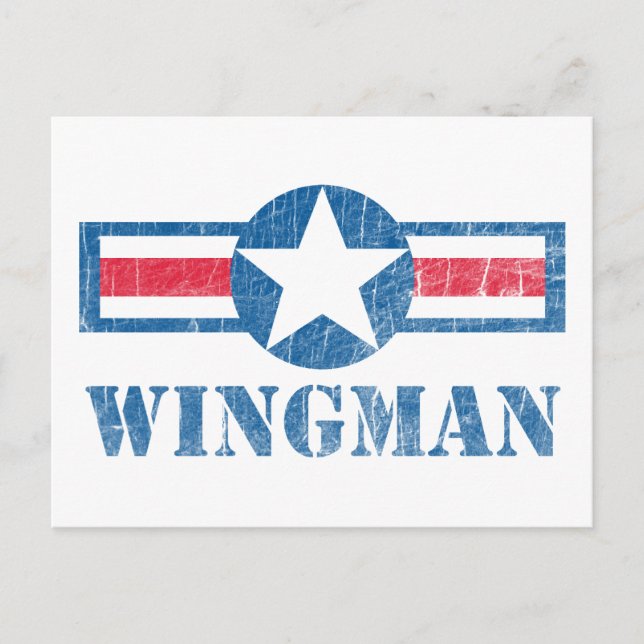 Wingman Vintag Postkarte (Vorderseite)