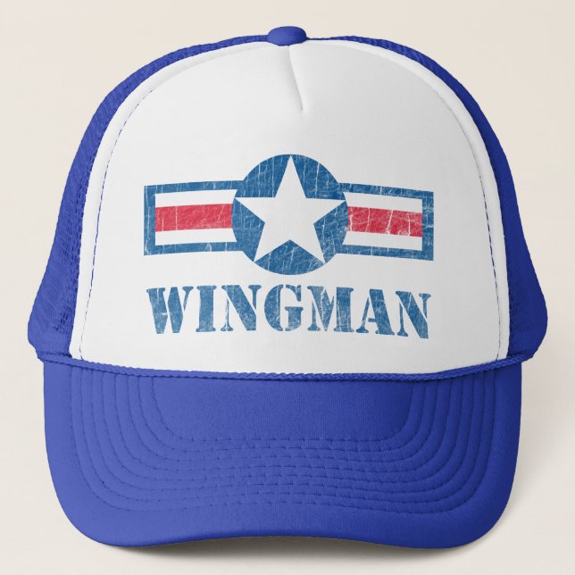 Wingman Vintag Truckerkappe (Vorderseite)