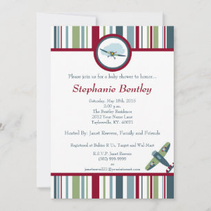 Wings 12x18 Flugzeug-Einladung Einladung