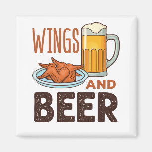 Wings and Bierhühner Wings Drinken Magnet