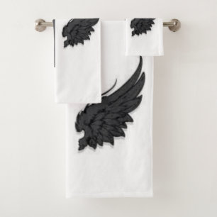 Wings Duschvorhang Badhandtuch Set