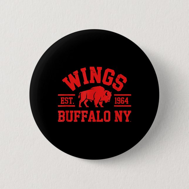 Wings Est 1964 Buffalo NY Button (Vorderseite)
