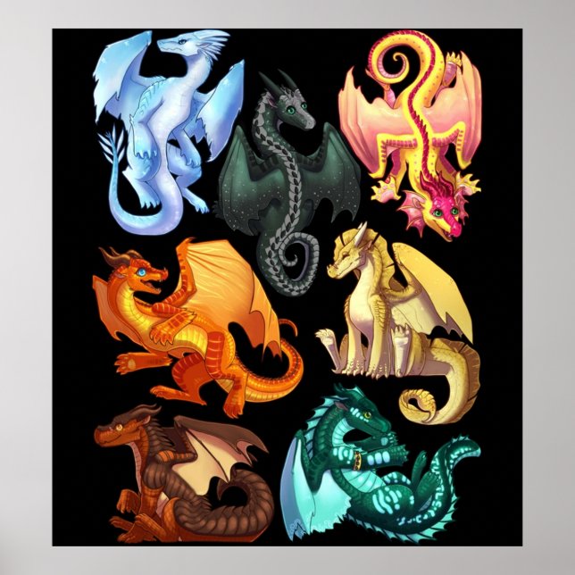 Wings fire Jade Winglet Dragonets Moonwatcher Win Poster (Vorne)