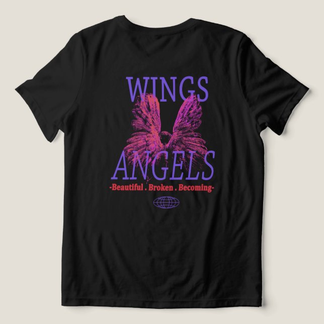 Wings of Angels  Tri-Blend Shirt (Design Rückseite)