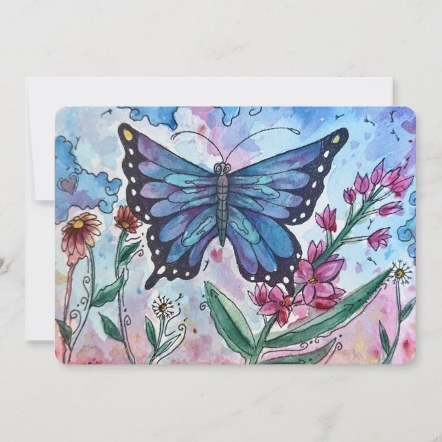 Wings of Change Feiertagskarte (Vorderseite)