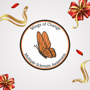 Wings of Change MS Awareness-Aufkleber Runder Aufkleber
