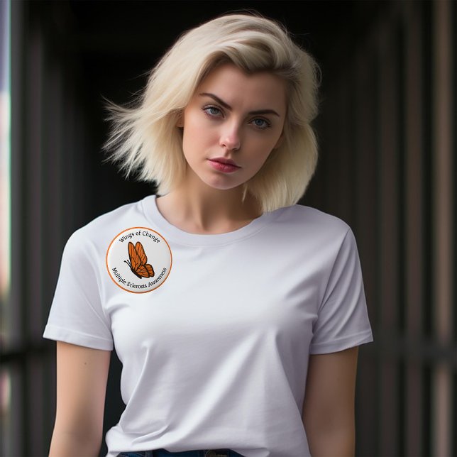 Wings of Change Multiple Sklerose Bewusstsein Button (Von Creator hochgeladen)