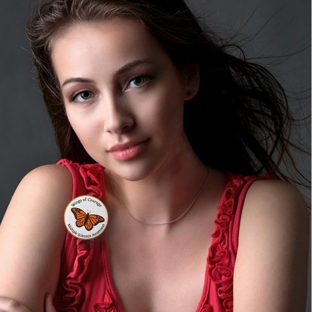 Wings of Courage Multiple Sklerose Awareness Button (Von Creator hochgeladen)