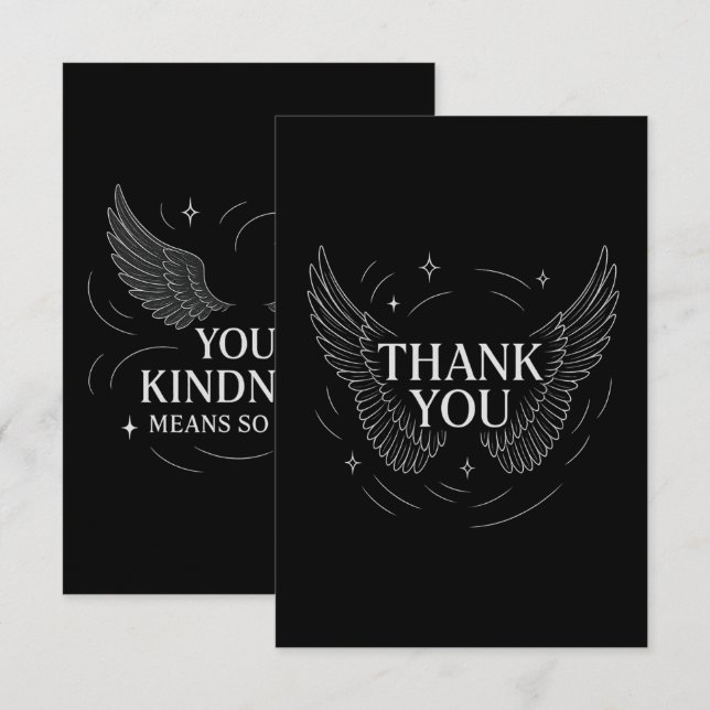 Wings of Kindness Dankeskarte (Vorne/Hinten)