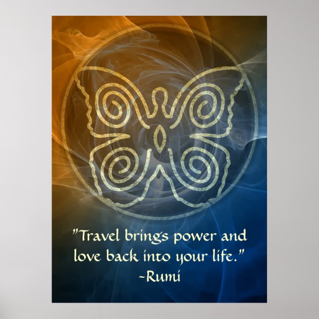 Wings of Love Rumi and Poetic Art Poster (Vorne)