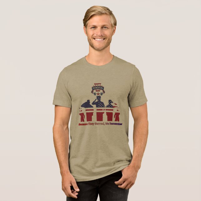 Wings of remembrance olive Tri-Blend shirt (Vorderseite voll)