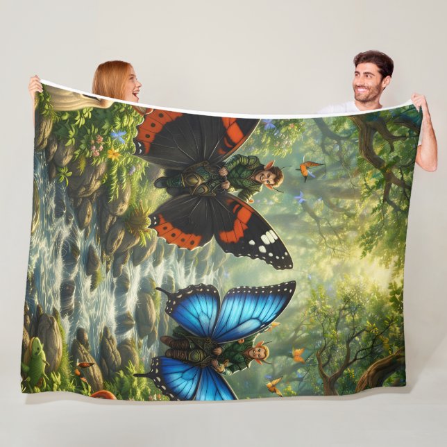 Wings of the Grove premium fantasy fleece blanket (Beispiel)