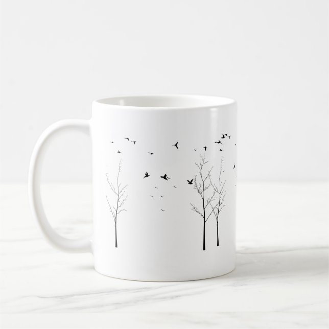 Wings of Tranquility – A Minimalist Nature Escape Kaffeetasse (Links)