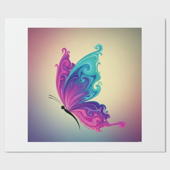 Wings of whimsy and Light Geschenkpapier (Flach)