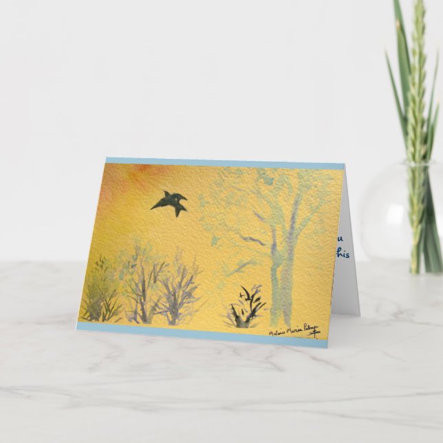 Wings to Heaven Sympathy Card Karte (Vorderseite)