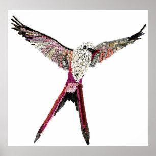 Wingspan Bird ganz aus Board Game Parts Poster