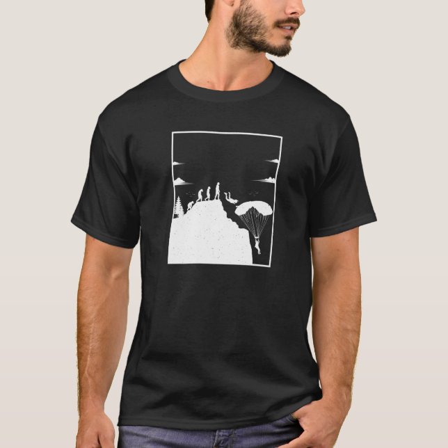 Wingsuit Basejumping Skydiving Evolution T-Shirt (Vorderseite)