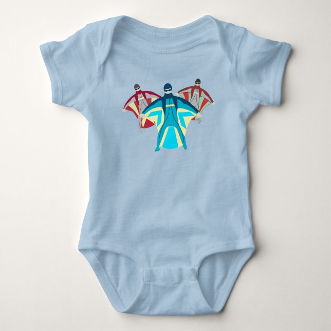 Wingsuit Skydiving Baby Strampler (Vorderseite)