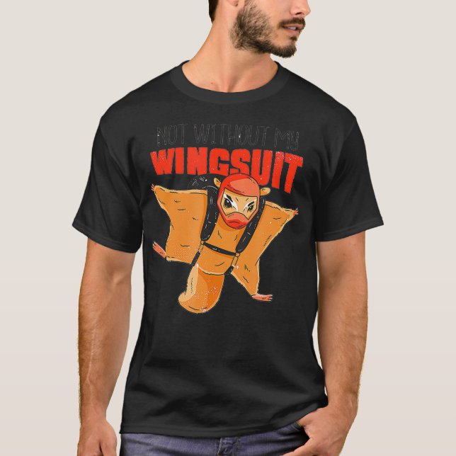 Wingsuit Skydiving Eichhörnchen T-Shirt (Vorderseite)